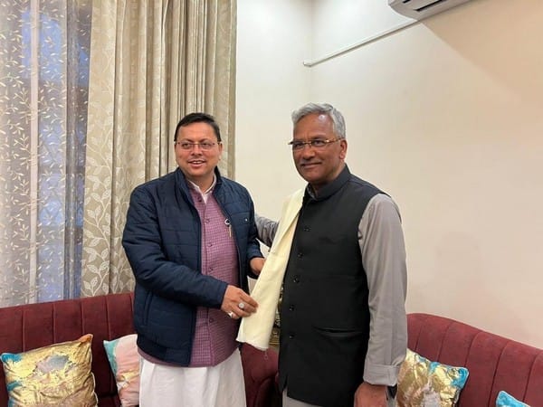 Uttarakhand: Dhami meets former CM Trivendra Singh Rawat in Dehradun