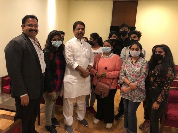 Bengaluru: Union Minister Pralhad Joshi, Karnataka Minister R Ashoka welcome students arriving from Ukraine