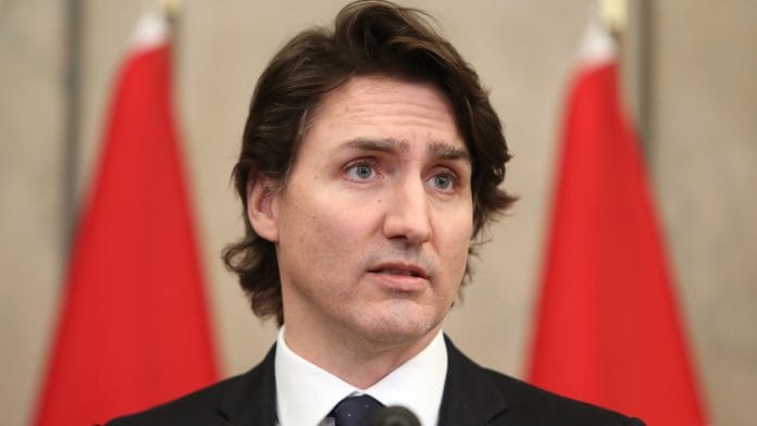 Canadian Prime Minister Justin Trudeau during a news conference on Parliament Hill in Ottawa, Ontario, Canada, on 11 February 2022 | Photo: David Kawai | Bloomberg