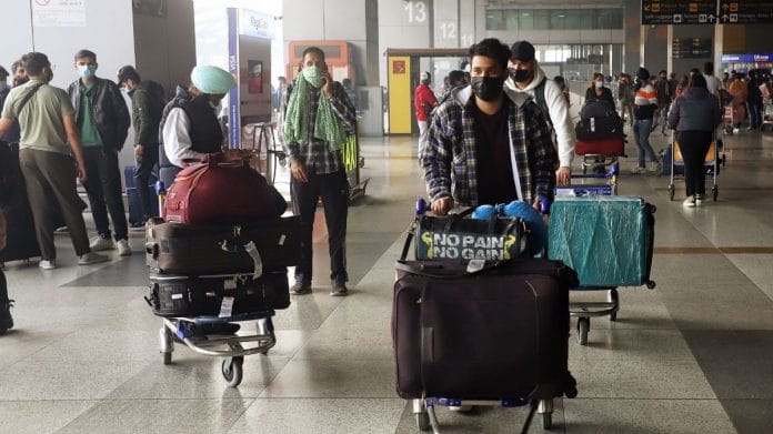 Indian students return from Ukraine following advisories from the Indian embassy, on 24 February 2022 | ANI photo