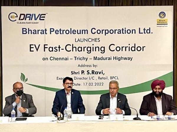 Bharat Petroleum launches EV Fast-Charging Corridor on Chennai - Trichy - Madurai Highway