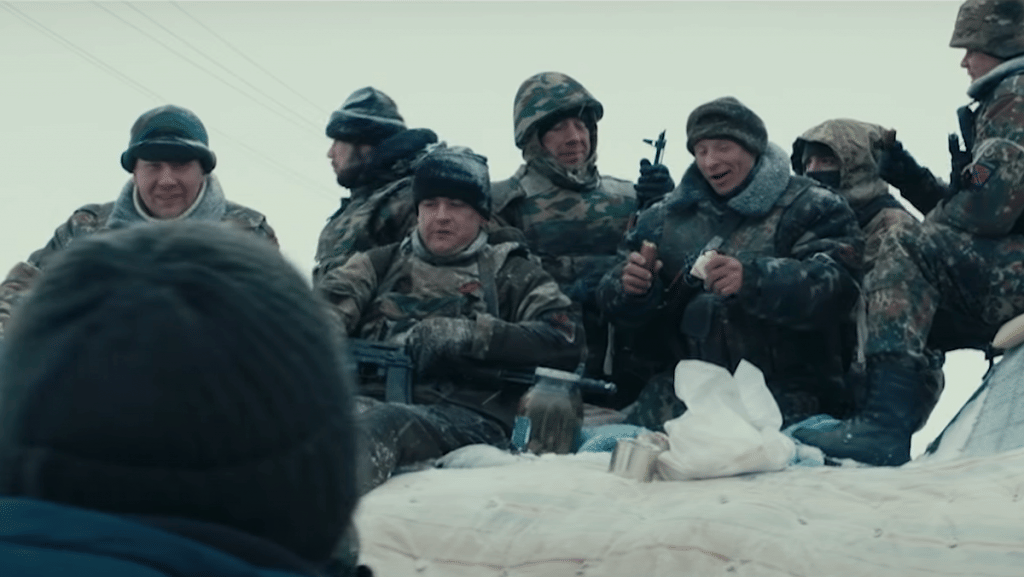 A screengrab of Donbass (2018) | YouTube