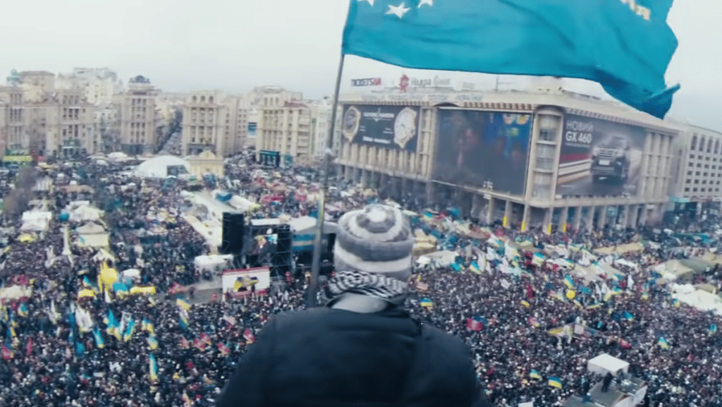 A screengrab from 'Winter on Fire' | Netflix