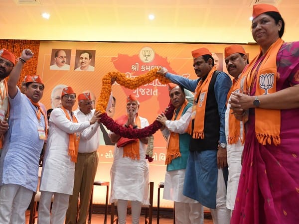 PM Modi holds meet with BJP leaders on first day of his Gujarat visit