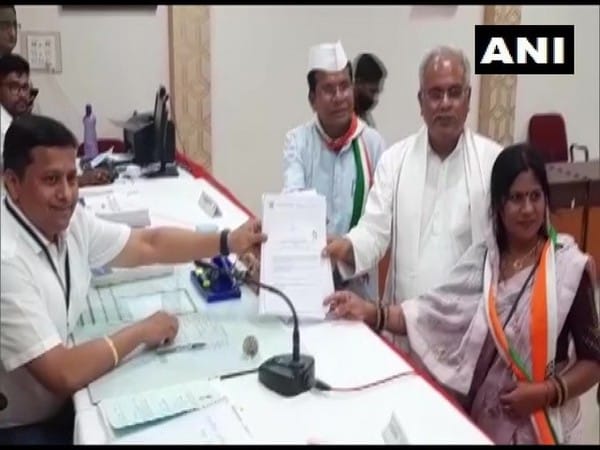 Chhattisgarh: Cong candidate Yashoda Verma files nomination for Khairagarh Assembly bypolls