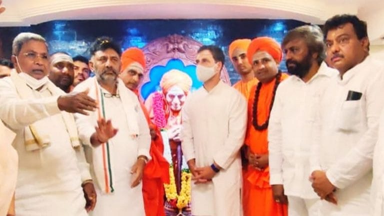 Karnataka polls a year away but Rahul Gandhi, Amit Shah vie for Lingayat voters’ attention