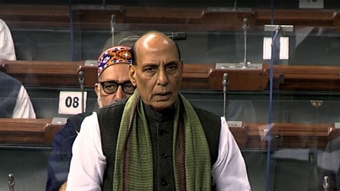 File photo of Defence Minister Rajnath Singh | ANI Photo