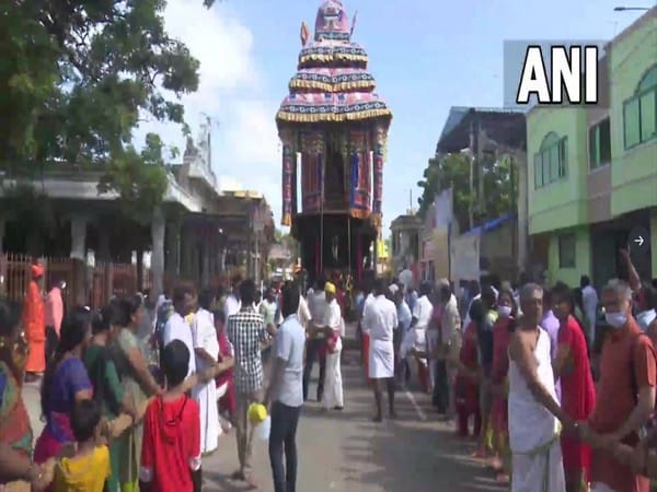 Devotees take part in chariot procession to celebrate Maha Shivaratri in Rameswaram