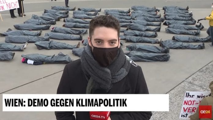 A screengrab of the video, falsely claimed to be in Ukraine, which was widely circulated on social media platforms | Youtube/OE24.TV