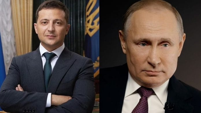 Ukraine President Volodymyr Zelensky (left) and Russia's President Vladimir Putin | Representational image | Wikimedia Commons