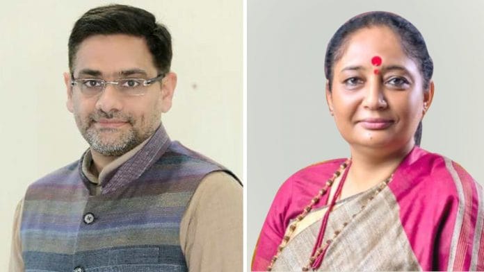 Saurabh Bahuguna and Ritu Khanduri Bhushan | Photos: Facebook & Twitter