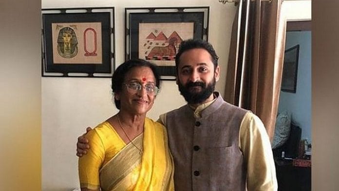 Rita Bahuguna Joshi with her son Mayank Joshi | Photo: Twitter/ANI