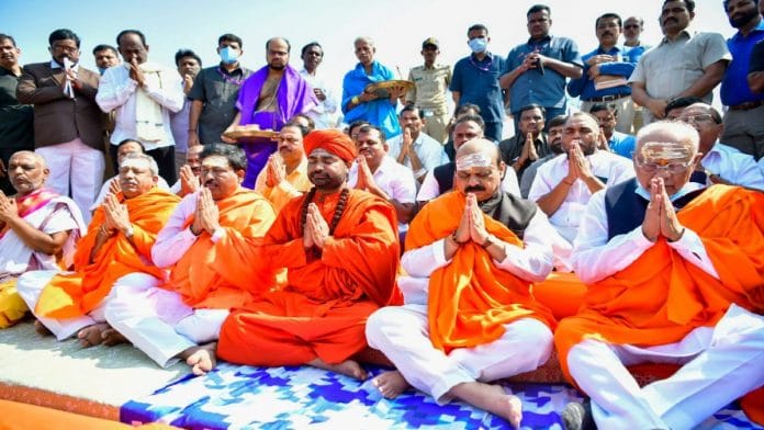File photo of Chief Minister Basavaraj Bommai's visit to Harihar town in Davangere district last month | By special arrangement