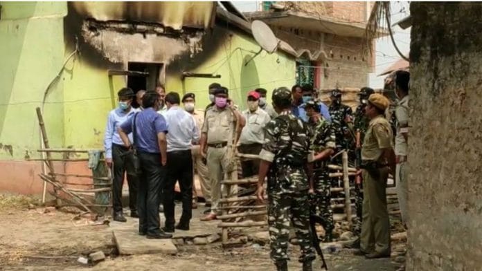 A CBI team in Bogtui on 26 March | Sreyashi Dey | ThePrint