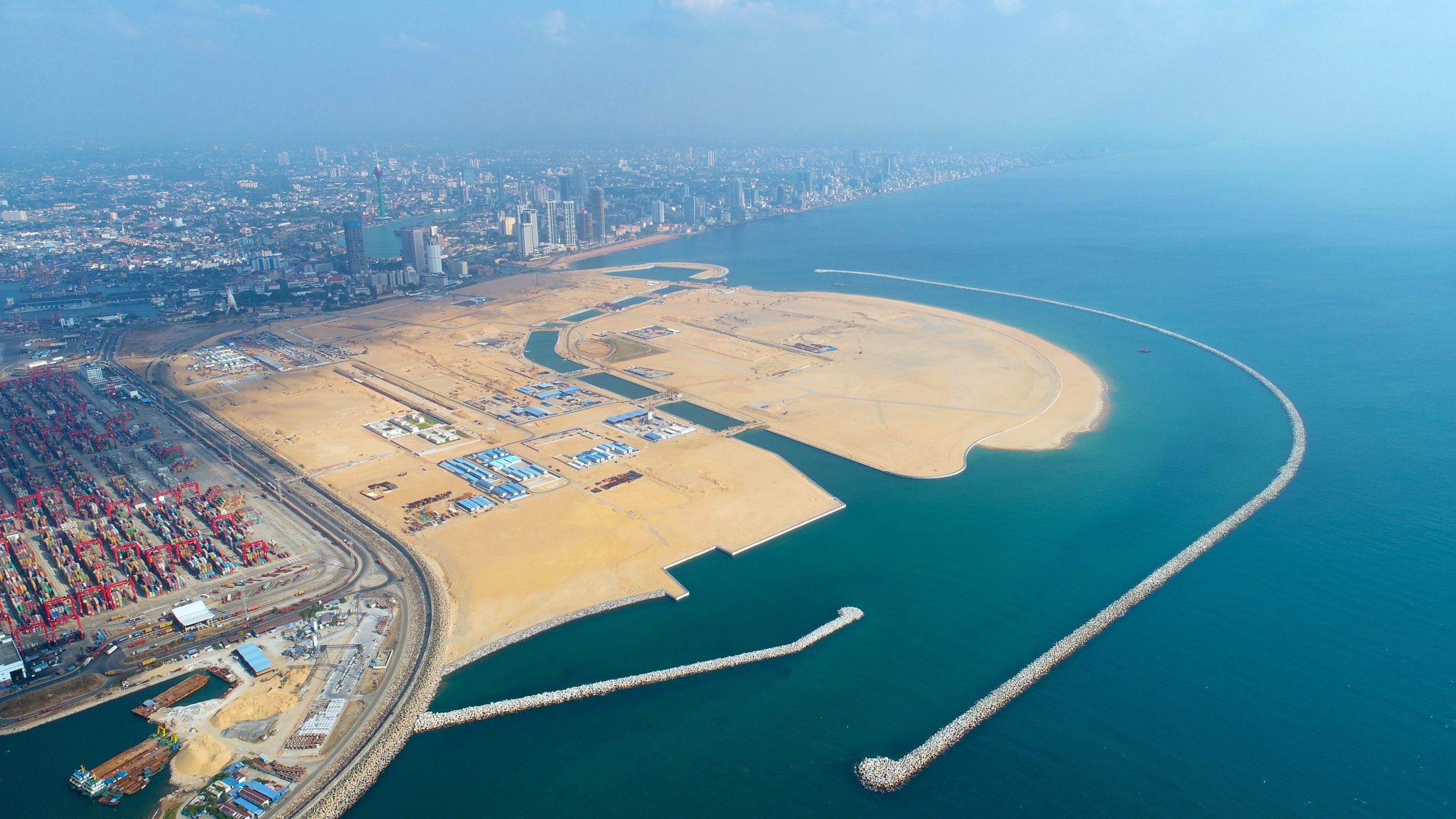 Aerial view of Port City Colombo. Photo courtesy: Port City Colombo