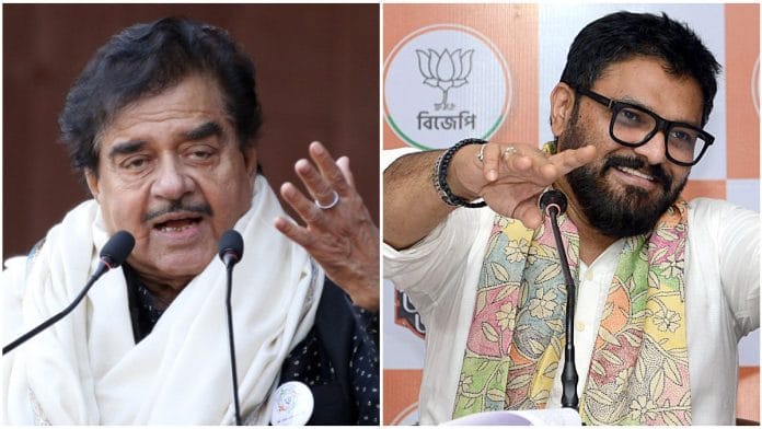 File photo of Shatrughan Sinha and Babul Supriyo | ANI photo