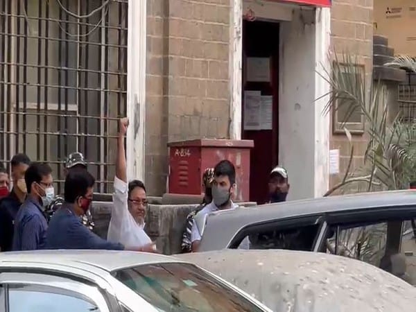 NCP leader and Maharashtra Minority Affairs Minister Nawab Malik outside the court in Mumbai on 7 March 2022 | Photo: ANI