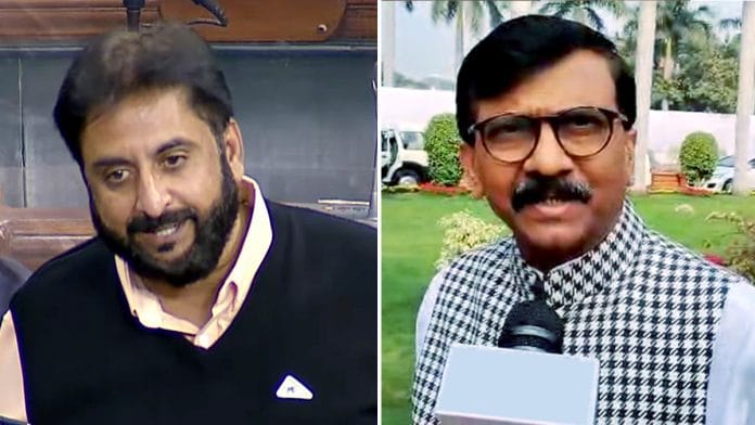 File photos of AIMIM MP Imtiaz Jaleel and Shiv Sena MP Sanjay Raut. | Photo: ANI