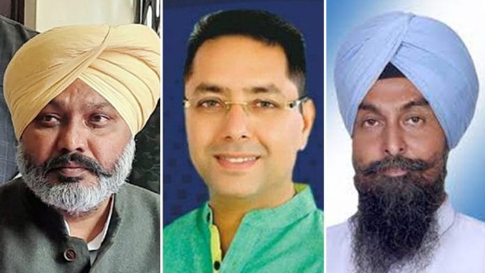 Harpal Singh Cheema, Aman Arora and Kultar Singh Sandhwan | ANI/Twitter/http://www.punjabassembly.nic.in/