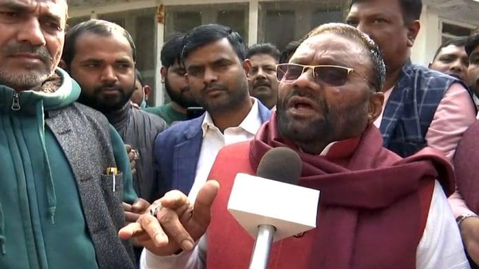 File photo of SP leader Swami Prasad Maurya in Lucknow | ANI