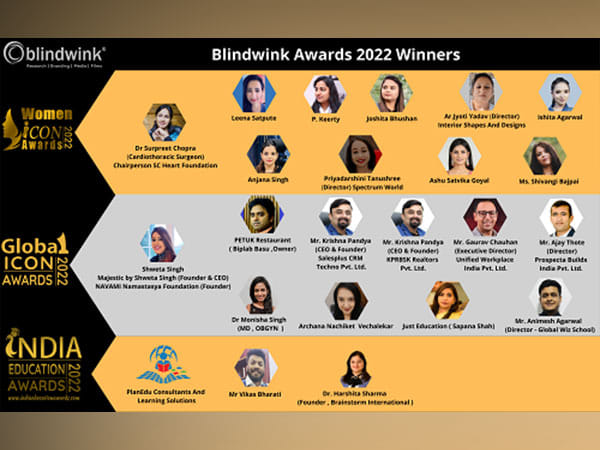 Blindwink announces winners of Women Icon Awards, Global Icon Awards and India Education Awards 2022