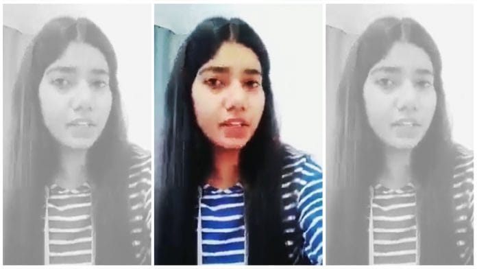 A screenshot from MBBS student and gram pradhan Vaishali Yadav's video, requesting for evacuation from Ukraine | Photo: Twitter/@naveenjindalbjp