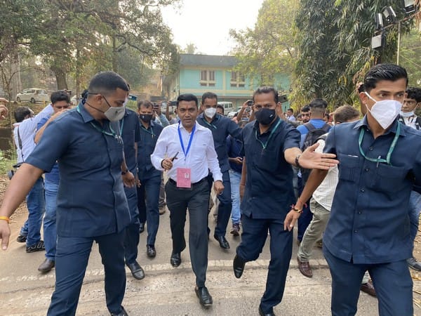 Goa Assembly Polls: Pramod Sawant reaches counting centre in Panaji