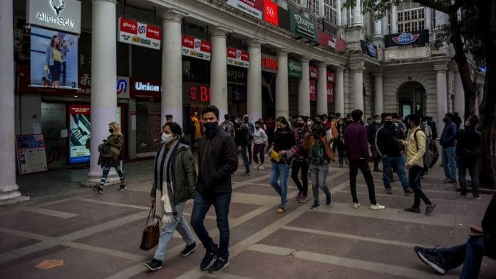 Representational image | Shoppers at Connaught Place in New Delhi | Anindito Mukherjee/Bloomberg