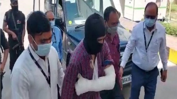 Accused Ahmed Murtaza in police custody. | ANI