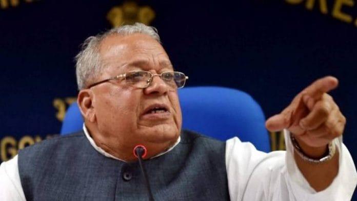 Rajasthan Governor Kalraj Mishra | Photo: PTI