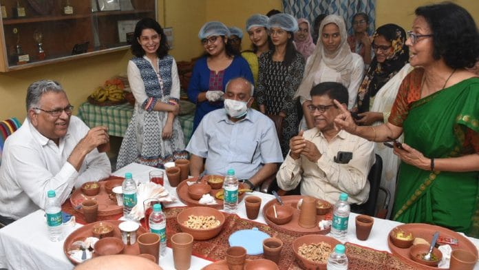 BHU Vice-Chancellor Sudheer Kumar Jain at the iftaar function on campus Wednesday | Twitter/@bhupro