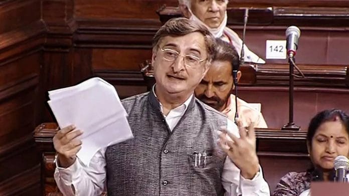 Congress MP Vivek Tankha in the Rajya Sabha | Photo: PTI