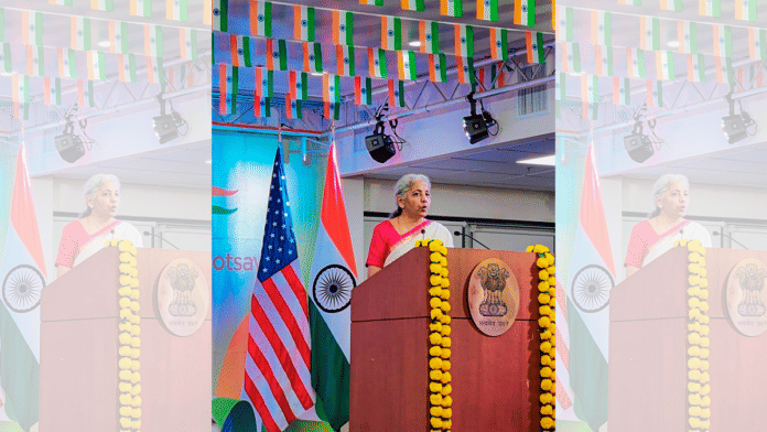 Union Finance Minister Nirmala Sitharaman interacts with Indian community in Silicon Valley | PTI