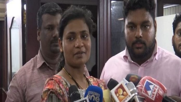 Joisna Mary Joseph (left) with her husband Shejin | ANI photo