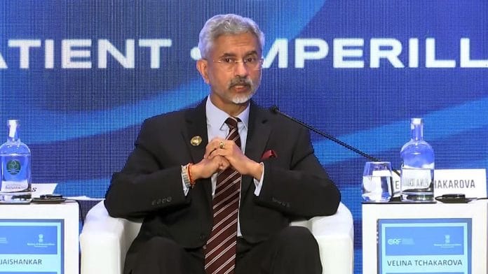 External Affairs Minister S. Jaishankar at the Raisina Dialogue in New Delhi, on 27 January 2022 | ANI photo