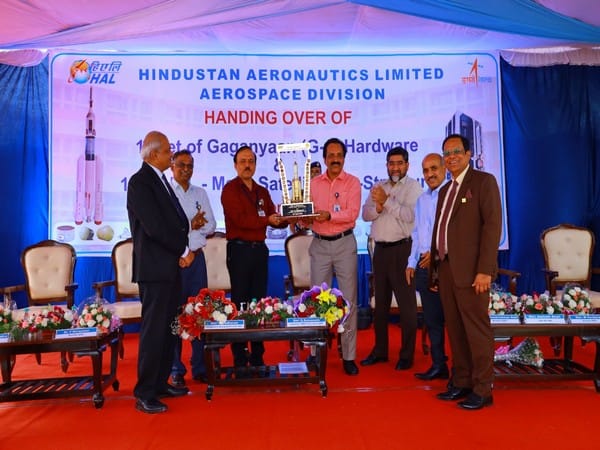 Hindustan Aeronautics Limited hands over Gaganyaan hardware to ISRO