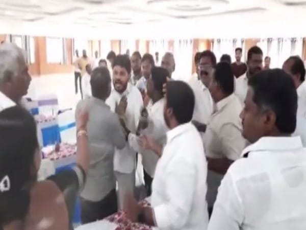 Brawl erupts between YSRCP councillors in Andhra's Kadapa