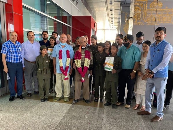 JanMitr felicitates arrival of Shital Tiwari, the only living veteran of Indian National Army (INA), from Thailand