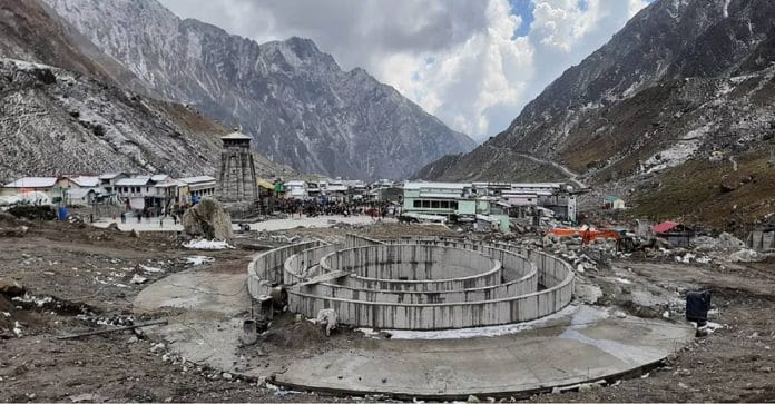 File photo of the Kedarnath shrine area reconstruction project | Photo: special arrangement