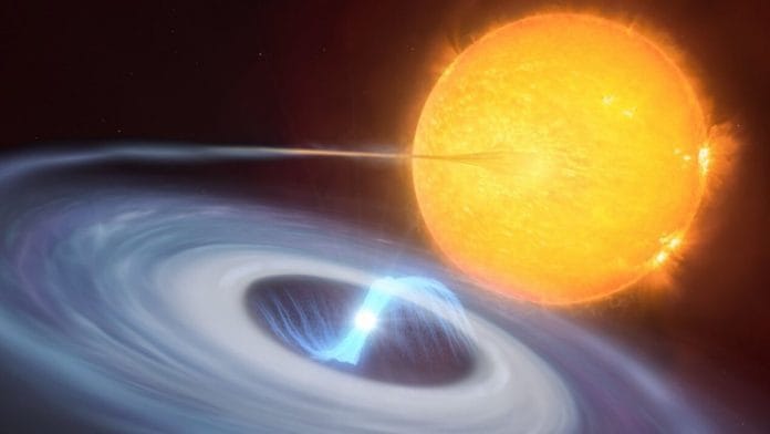 An artist’s impression of a micronova | European Southern Observatory (ESO)