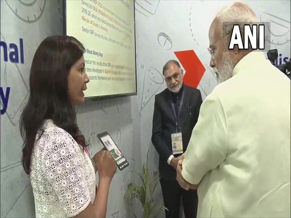 PM Modi visits exhibition at Vidya Samiksha Kendra in Gujarat's Gandhinagar