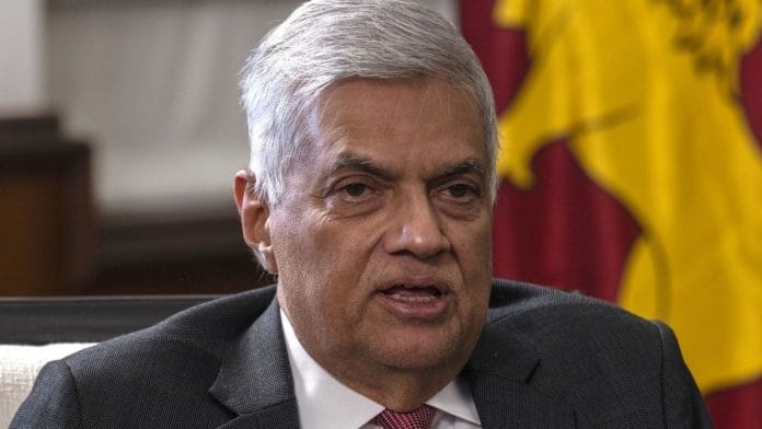 Ranil Wickremesinghe, Sri Lanka's prime minister and finance minister, speaks during an interview in Colombo, Sri Lanka, on 25 May | Bloomberg