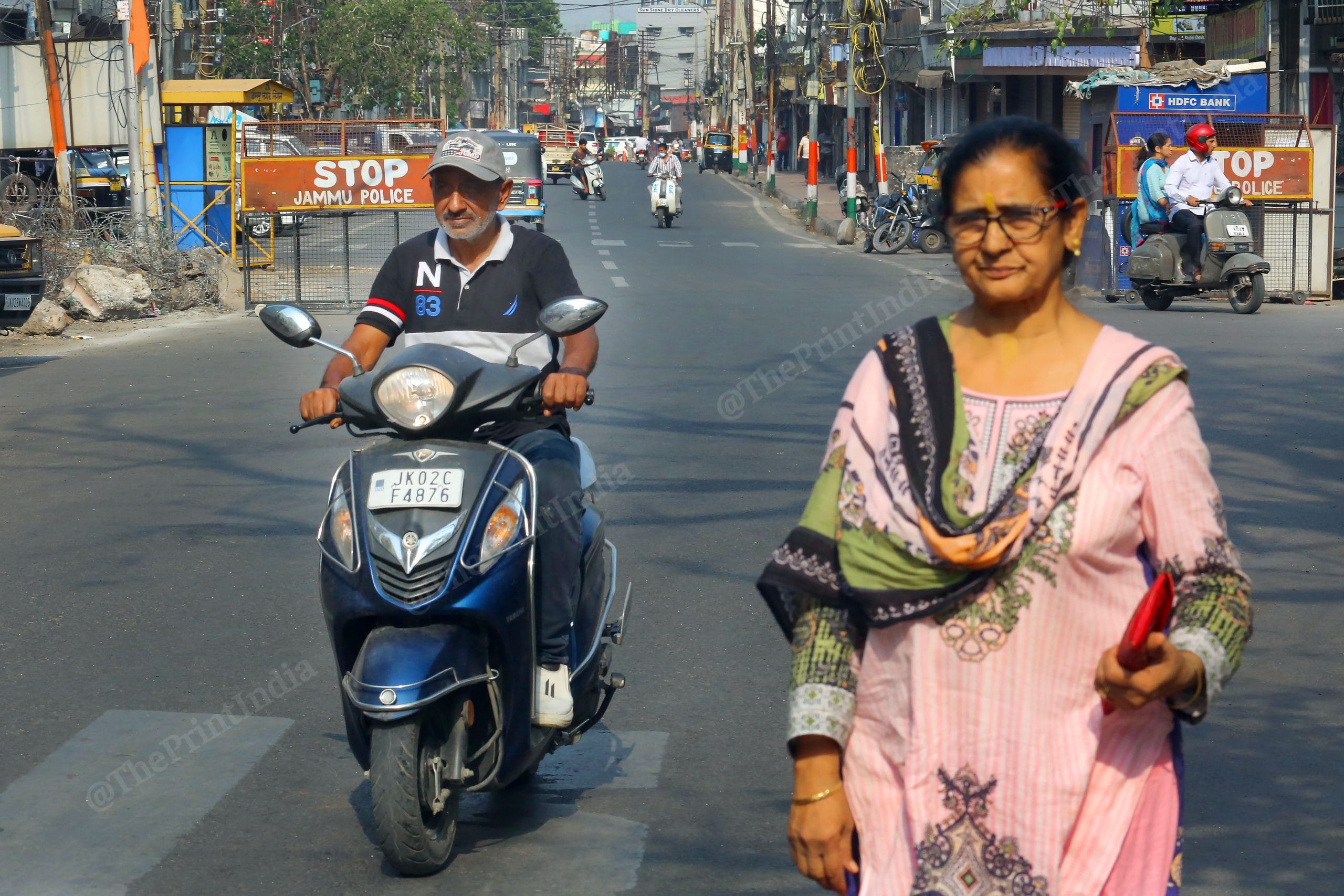 Abdul Rashid Father of Umran Malik on the way to his shop at shaheedi chowk market in Srinagar | Photo: Praveen Jain | ThePrint