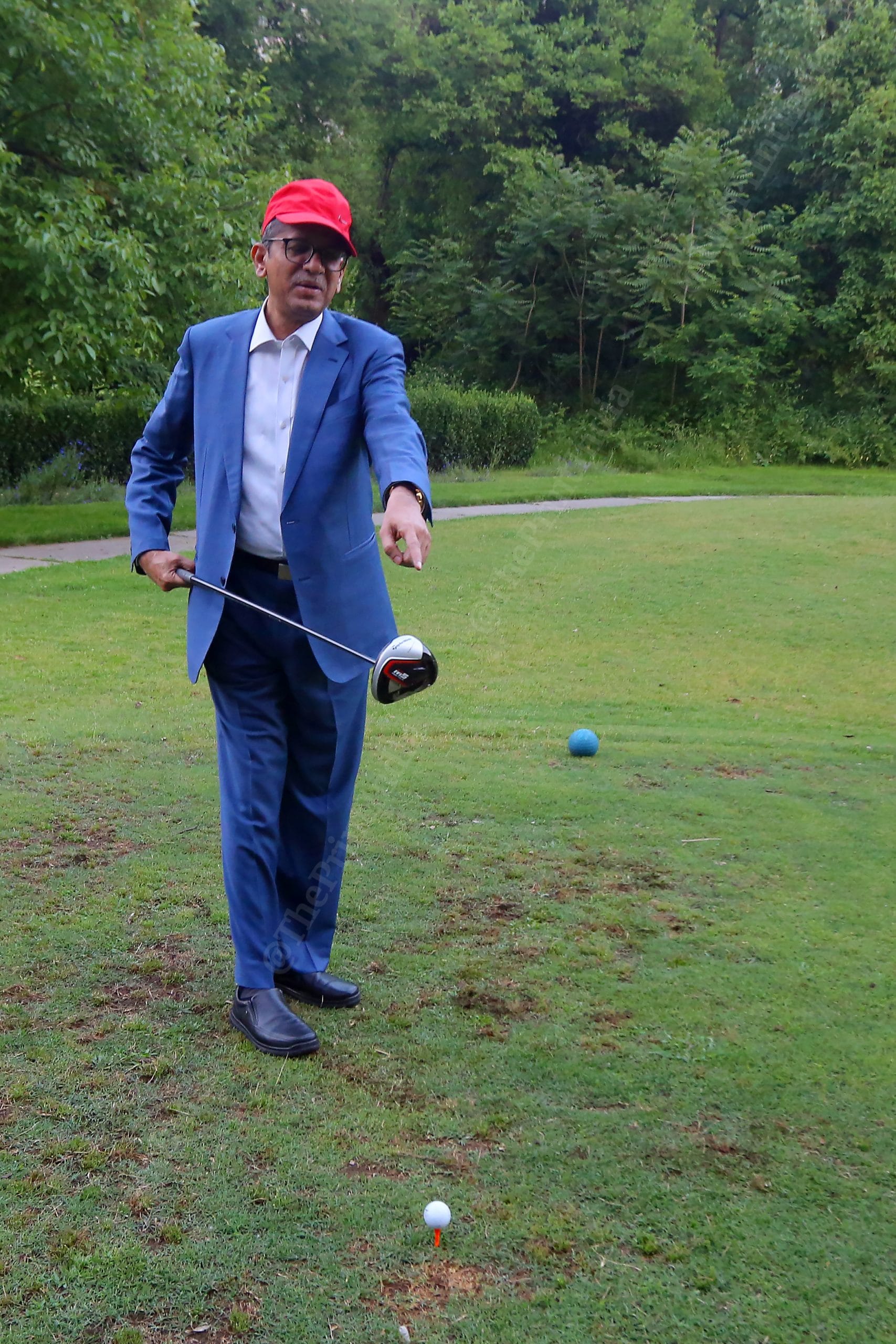 The CJI playing golf | Photo: Praveen Jain | ThePrint