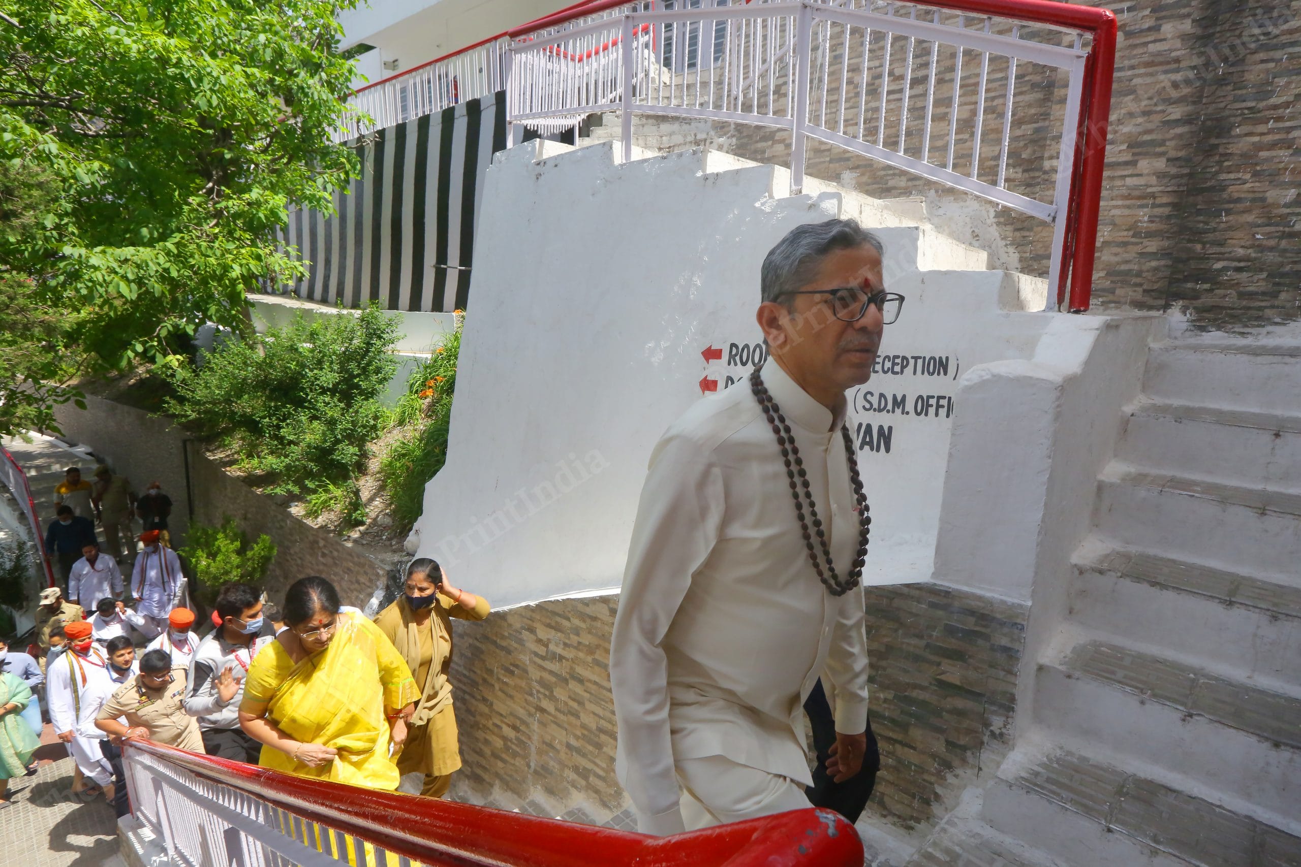 CJI Ramana and his wife, Sivamala, on the way to Vaishno Devi temple | Photo: Praveen Jain | ThePrint