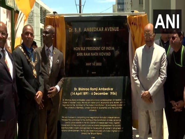 President Kovind inaugurates road named after architect of Indian Constitution, B R Ambedkar in Jamaica