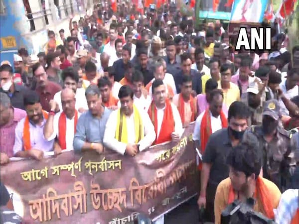 West Bengal: Suvendu Adhikari holds protest march against tribal land acquisition 