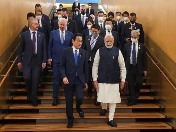 PM Modi's 'leading' from front photo at Quad Summit 