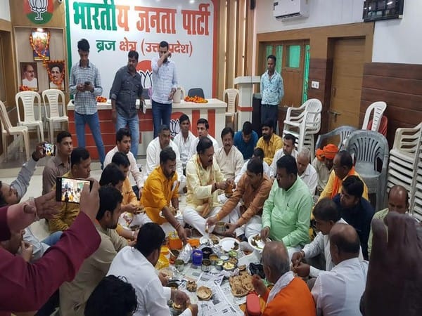 BJP Kisan Morcha organises 'tiffin meeting' to discuss plan to reach out to farmers on Centre's welfare schemes