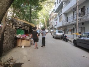 Outside the home of the Srivastavas, the site of the triple suicide, Vasant Vihar, Delhi, 22 May, 2022 | Sukriti Vats |